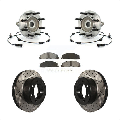Kit de Rotor et de plaquettes de frein à fente percée, roulement de moyeu avant, pour Dodge Ram 2500 3500 4W