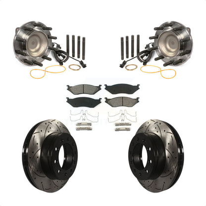 Kit de plaquettes de Rotor de frein, roulement de moyeu avant, fente de perçage, pour Ford F-450 Super Duty F-55