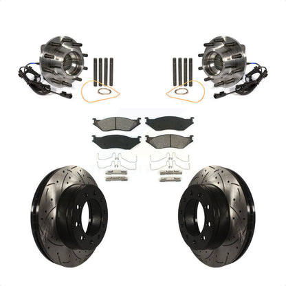 Kit de plaquettes de Rotor de frein, roulement de moyeu avant, fente de perçage, pour Ford F-450 Super Duty F-55