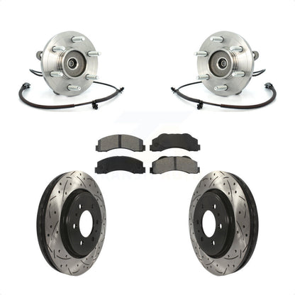 Kit de plaquettes de Rotor de frein, roulement de moyeu avant, fente de perçage, pour Ford F-150 Expeditio