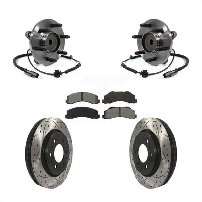 Kit de plaquettes de Rotor de frein, roulement de moyeu avant, fente percée, pour Ford F-150 Expedition RW