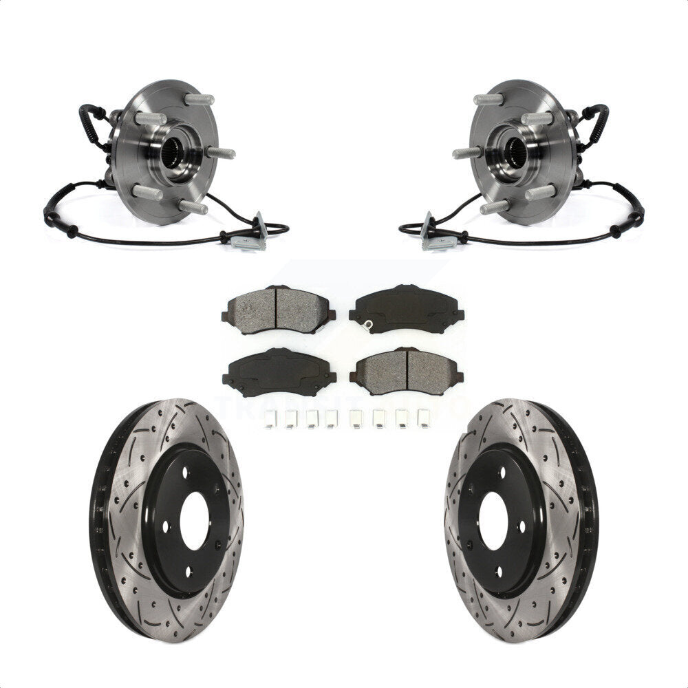 Kit de plaquettes de Rotor de frein, fente de perçage de roulement avant, pour Dodge Grand Caravan Chrysler