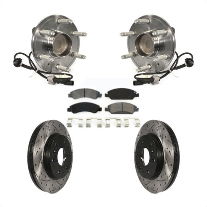 Kit de plaquettes de Rotor de frein, roulement de moyeu avant, fente percée, pour GMC Sierra 1500 Chevrole