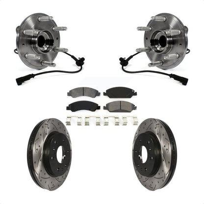 Kit de plaquettes de Rotor de frein, roulement de moyeu avant, fente percée, pour GMC Sierra 1500 Chevrole