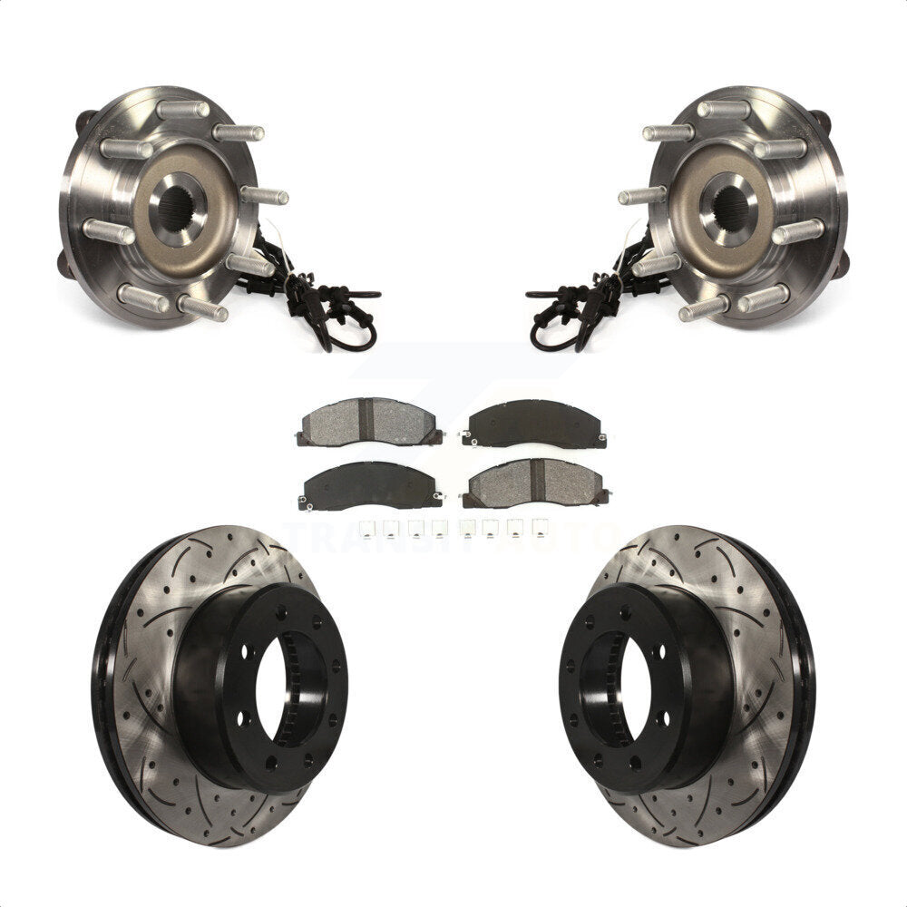 Ensemble de roulement de moyeu avant, fente de perçage, Kit de plaquettes de Rotor de frein pour Ram 2500 350