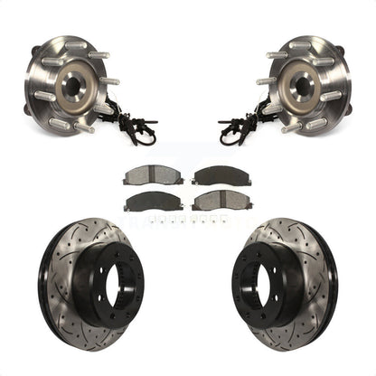 Ensemble de roulement de moyeu avant, fente de perçage, Kit de plaquettes de Rotor de frein pour Ram 2500 350