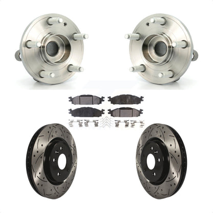 Ensemble de roulements de moyeu avant, fente de perçage, Kit de plaquettes de Rotor de frein pour Ford Explore