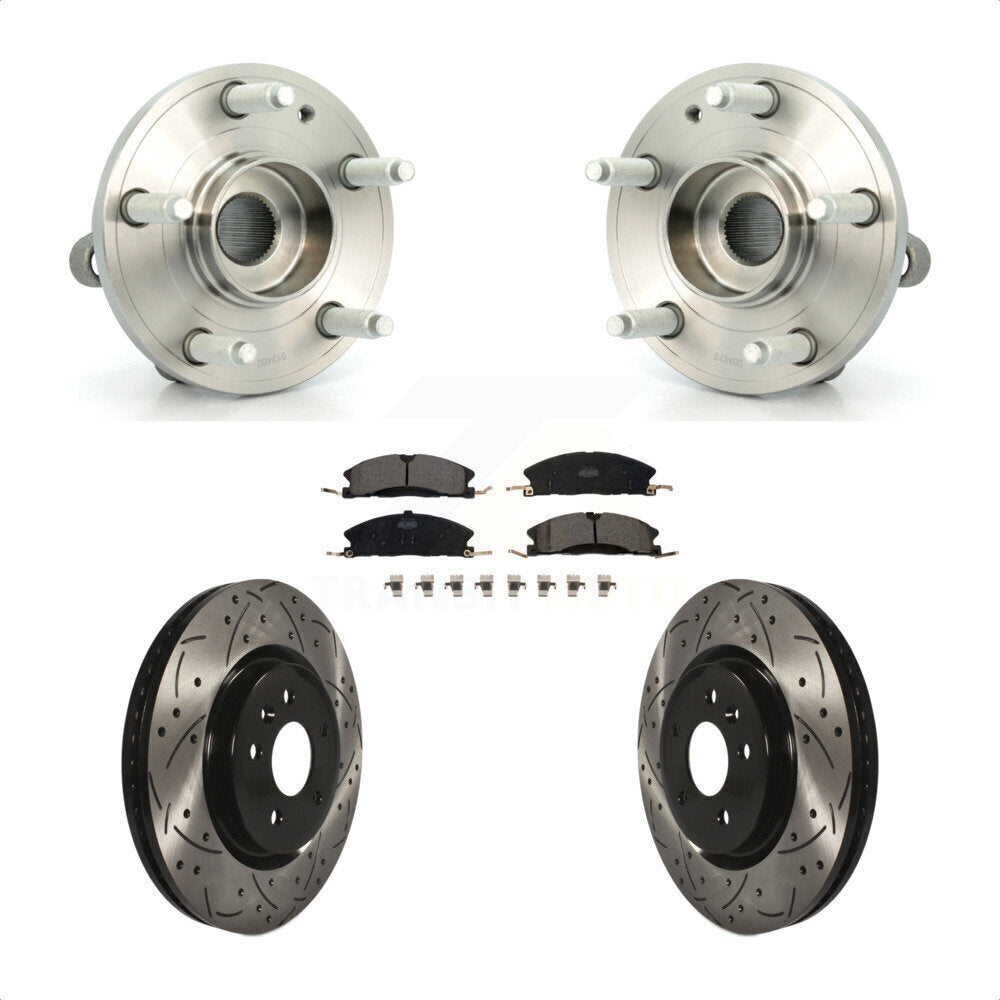 Kit de plaquettes de Rotor de frein à fente percée, roulement de moyeu avant pour Ford Explorer Spor 2013
