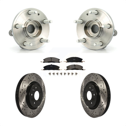 Kit de plaquettes de Rotor de frein à fente percée, roulement de moyeu avant pour Ford Explorer Spor 2013