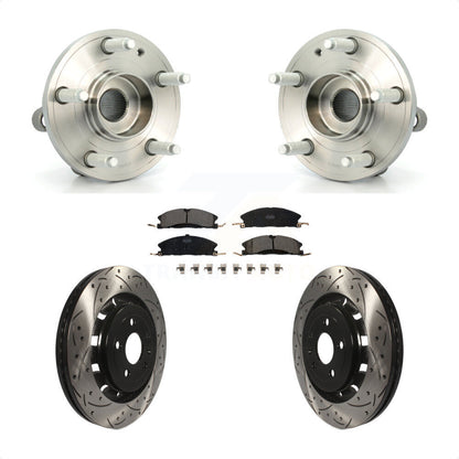 Kit de plaquettes de Rotor de frein, roulement de moyeu avant, fente de perçage revêtue, pour Ford Explorer Polic