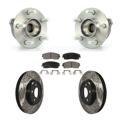 Kit de plaquettes de Rotor de frein, roulement de moyeu avant, fente de perçage, pour Dodge Charger Chrysler 30