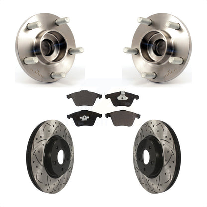 Kit de plaquettes de Rotor de frein, ensemble de roulements de moyeu avant, fente de perçage, pour Volvo S40 V50 C7