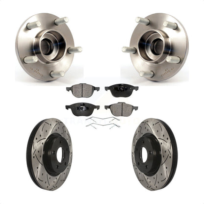 Kit de plaquettes de Rotor de frein, roulement de moyeu avant, fente de perçage, pour Volvo S40 C30 V50 C7