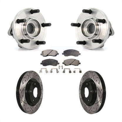 Kit de plaquettes de Rotor de frein, roulement de moyeu avant, fente de perçage, pour Chrysler 200 Dodge Avenge
