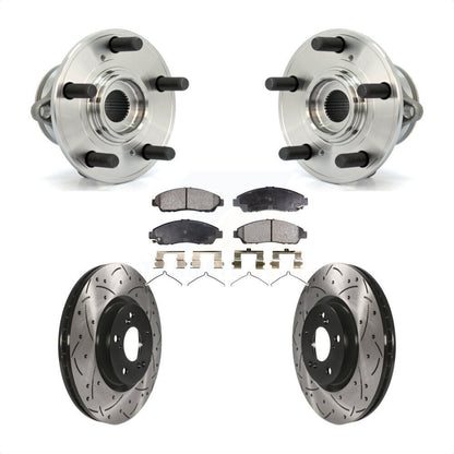 Kit de plaquettes de Rotor de frein, roulement de moyeu avant, fente percée, pour Honda Pilot Acura MDX ZD