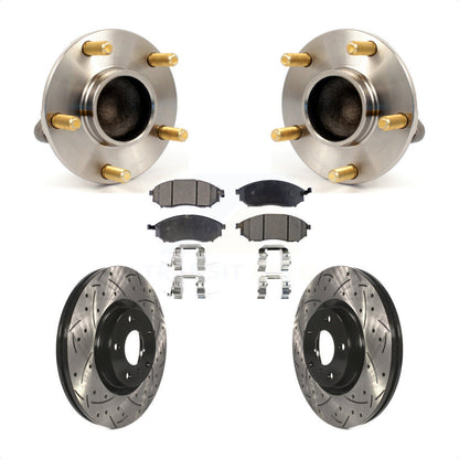 Kit de plaquettes de Rotor de frein, roulement de moyeu avant, fente percée, pour INFINITI G35 Nissan 350