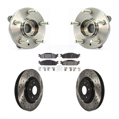 Kit de plaquettes de Rotor de frein, roulement de moyeu avant, fente percée, pour Ford Flex Taurus Lincol
