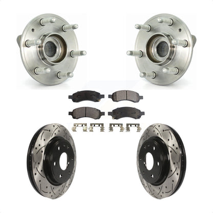 Kit de plaquettes de Rotor de frein, roulement de moyeu avant, fente percée, pour GMC Acadia Buick Enclav