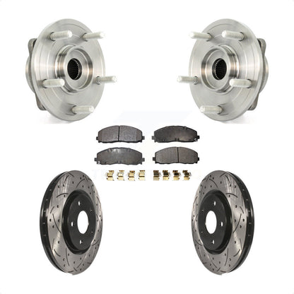 Kit de plaquettes de Rotor de frein, ensemble de roulements de moyeu avant, fente de perçage, pour Dodge Journe