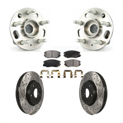 Kit de plaquettes de Rotor de frein, roulement de moyeu avant, fente de perçage, pour Chevrolet Equinox GMC Buic