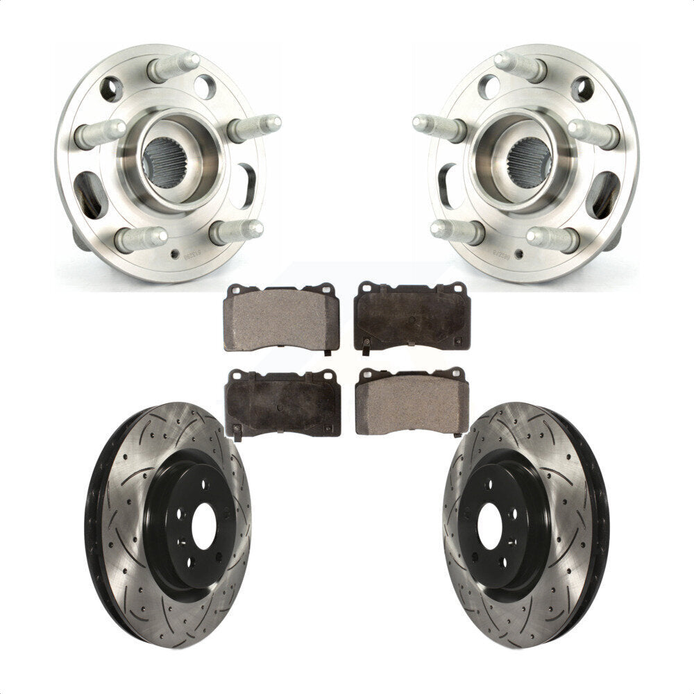 Ensemble de roulement de moyeu avant, fente de perçage revêtue, Kit de plaquettes de Rotor de frein pour Buick Rega