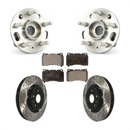 Ensemble de roulement de moyeu avant, fente de perçage revêtue, Kit de plaquettes de Rotor de frein pour Buick Rega