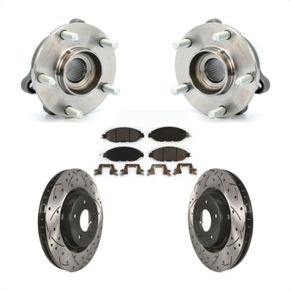 Kit de plaquettes de Rotor de frein, roulement de moyeu avant, fente percée, pour Nissan Pathfinder Muran