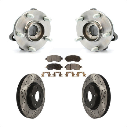 Kit de plaquettes de Rotor de frein, ensemble de roulements de moyeu avant, fente de perçage, pour Nissan Altim