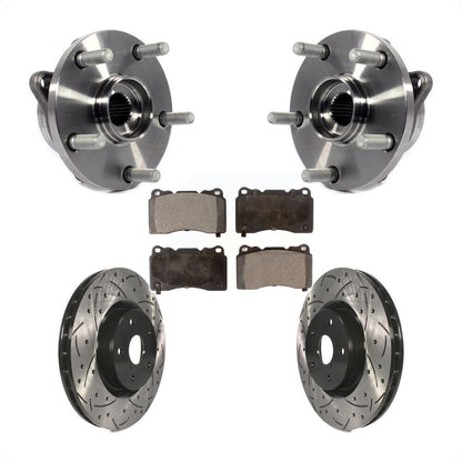 Kit de plaquettes de Rotor de frein, roulement de moyeu avant, fente de perçage, pour Subaru Impreza WRX ST