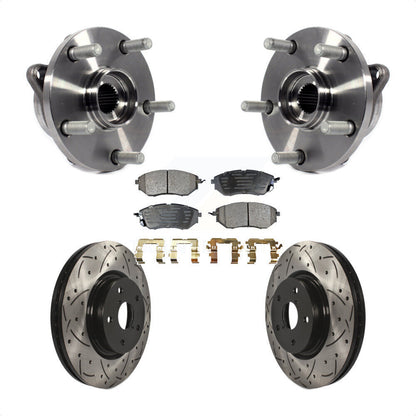 Kit de plaquettes de Rotor de frein, roulement de moyeu avant, fente percée, pour Subaru Outback WRX Legac
