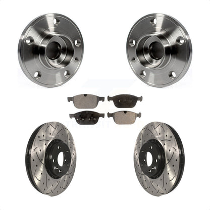 Kit de plaquettes de Rotor de frein, roulement de moyeu avant, fente de perçage revêtue, pour Volvo XC6 2010 – 2015