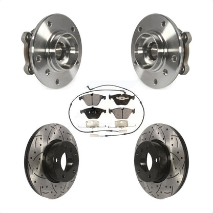 Kit de plaquettes de Rotor de frein, roulement de moyeu avant, fente percée, pour BMW X1 xDrive28i avec AW