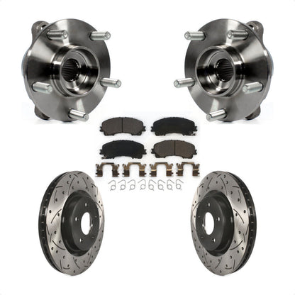 Kit de plaquettes de Rotor de frein, roulement de moyeu avant, fente percée, pour INFINITI Q50 QX50 Q60 AW