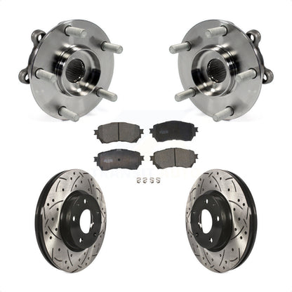 Kit de rotor et de plaquettes de frein à fente percée, ensemble de roulement de moyeu avant pour Mazda