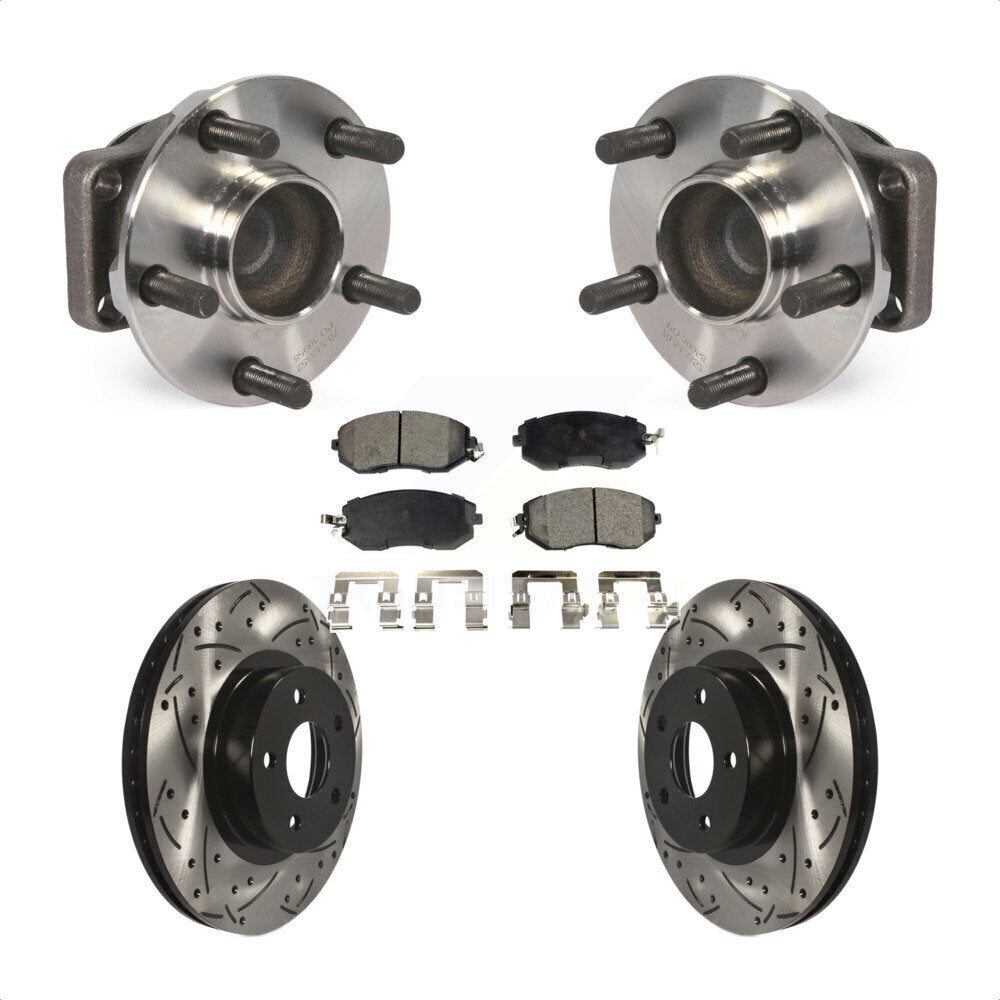 Kit de plaquettes de Rotor de frein, roulement de moyeu avant, fente de perçage, pour Scion FR-S Subaru BR