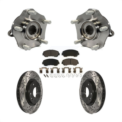Kit de plaquettes de Rotor de frein, roulement de moyeu avant, fente de perçage, pour Nissan Rogue Sport Qashqa