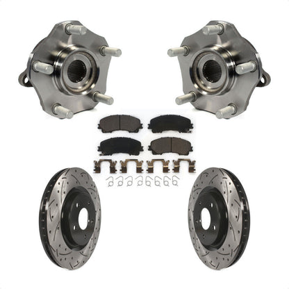 Kit de plaquettes de Rotor de frein, ensemble de roulements de moyeu avant, fente de perçage, pour Nissan Rogu