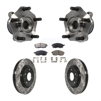 Kit de plaquettes de Rotor de frein, roulement de moyeu avant, fente de perçage, pour Nissan Sentra Turbocharge