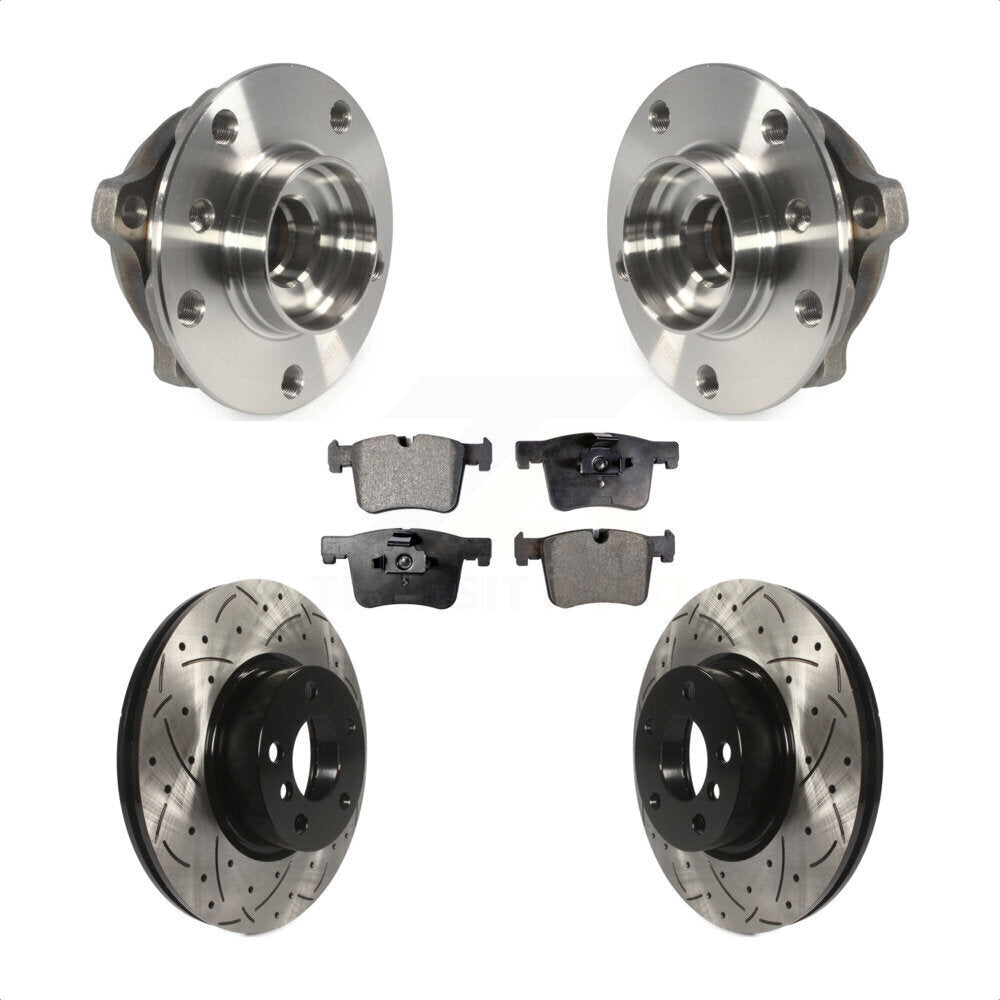 Ensemble de roulement de moyeu avant, Kit de plaquettes de Rotor de frein à fente percée pour BMW X3 X