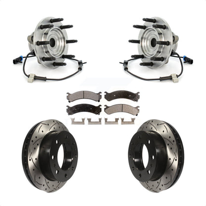 Kit de plaquettes de Rotor de frein, roulement de moyeu avant, fente percée, pour GMC Chevrolet Sierra 250
