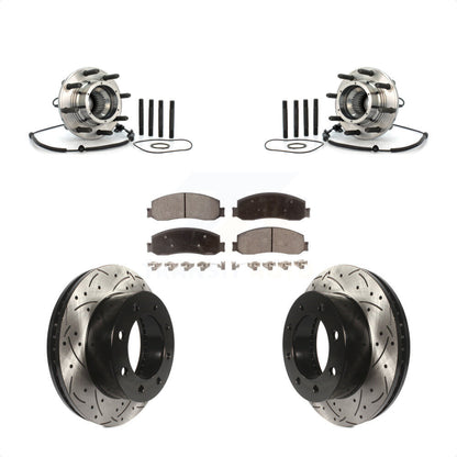Kit de plaquettes de Rotor de frein, roulement de moyeu avant, fente percée, pour Ford F-250 Super Duty 4W