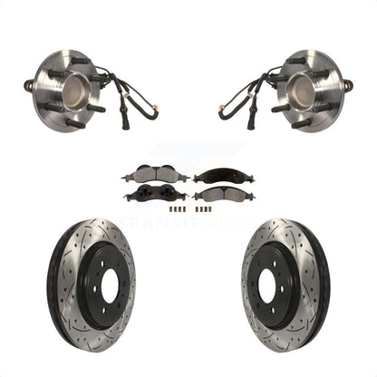 Kit de plaquettes de Rotor de frein, roulement de moyeu avant, fente de perçage, pour Ford Expedition Lincoln RW