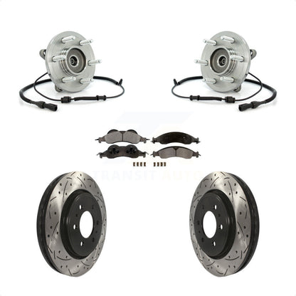 Kit de Rotor et de plaquettes de frein à fente percée, roulement de moyeu avant pour Ford Expedition Lincol