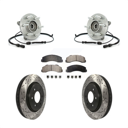 Kit de plaquettes de Rotor de frein, roulement de moyeu avant, fente de perçage, pour Ford Expedition Lincoln 4W