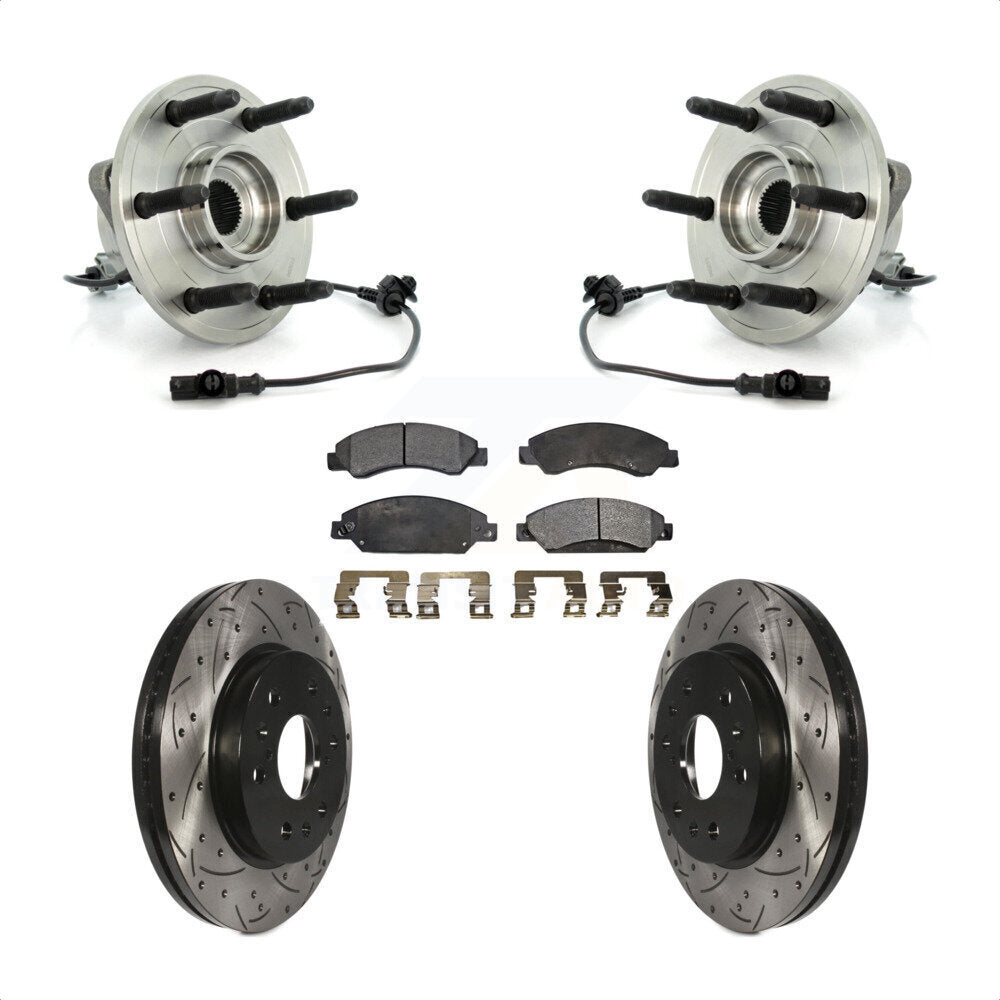 Kit de plaquettes de Rotor de frein, roulement de moyeu avant, fente de perçage, pour Chevrolet Avalanche GMC X