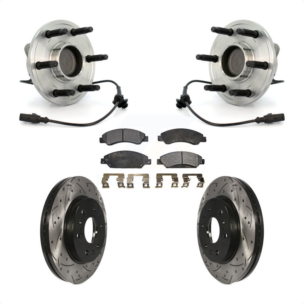 Kit de plaquettes de Rotor de frein, roulement de moyeu avant, fente de perçage, pour Chevrolet Avalanche GMC X