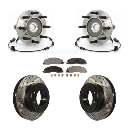 Kit de Rotor et de plaquettes de frein à fente percée, roulement de moyeu avant, pour Dodge Ram 2500 3500 RW