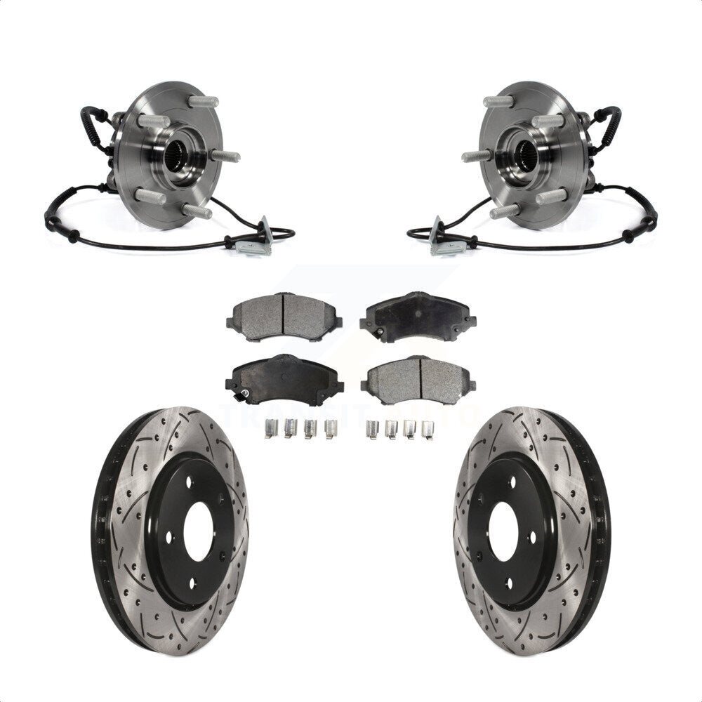 Kit de plaquettes de Rotor de frein, fente de perçage de roulement avant, pour Dodge Grand Caravan Chrysler