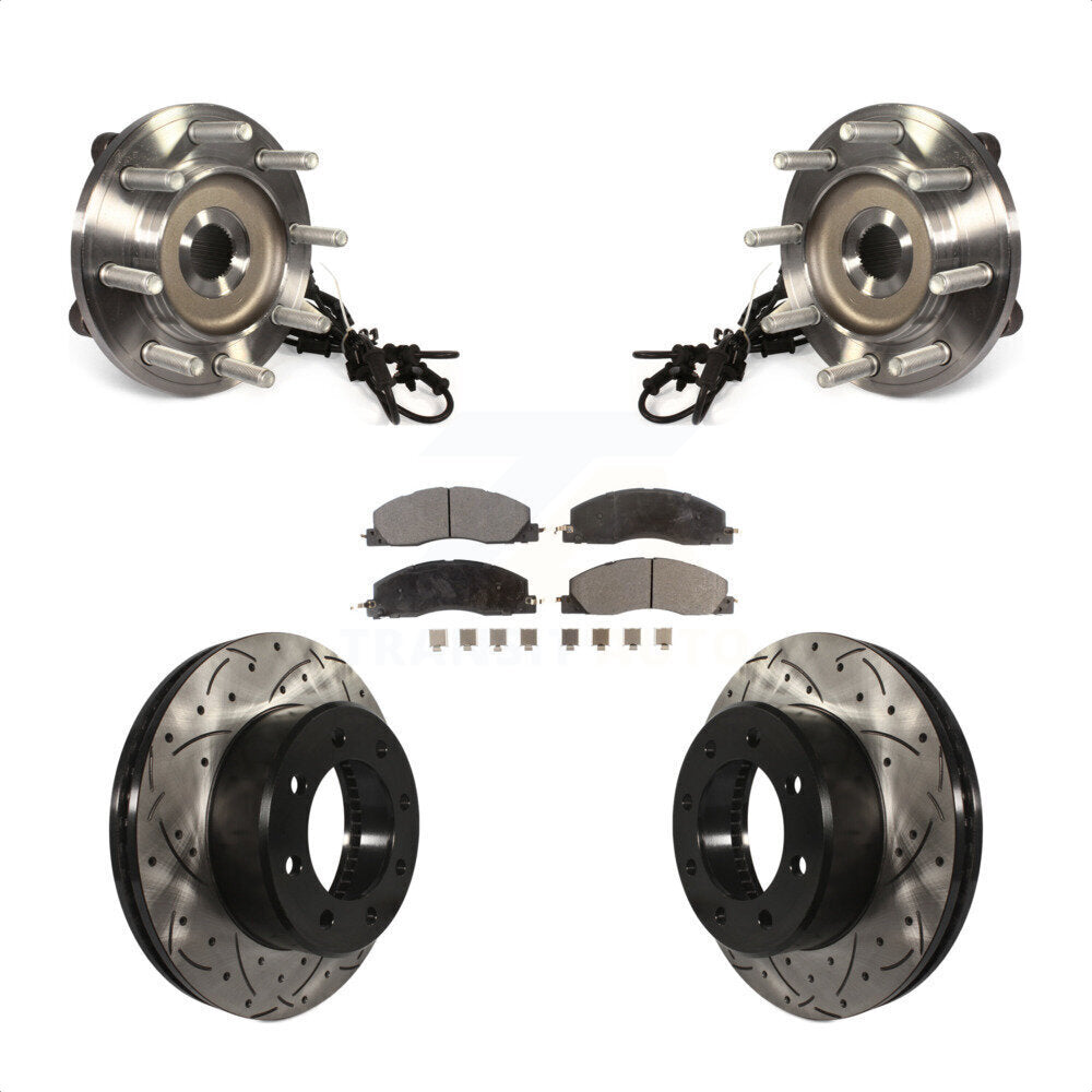 Ensemble de roulement de moyeu avant, fente de perçage, Kit de plaquettes de Rotor de frein pour Ram 2500 350