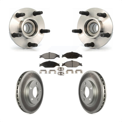 Ensemble de roulement de moyeu avant, Rotor de frein à disque revêtu et Kit de plaquettes pour Ford Mustang